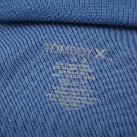 TomboyX Hoodie Sweatshirt Womens 2XL Blue Full Zip Drawstring Pockets Hooded - Picture 4 of 10